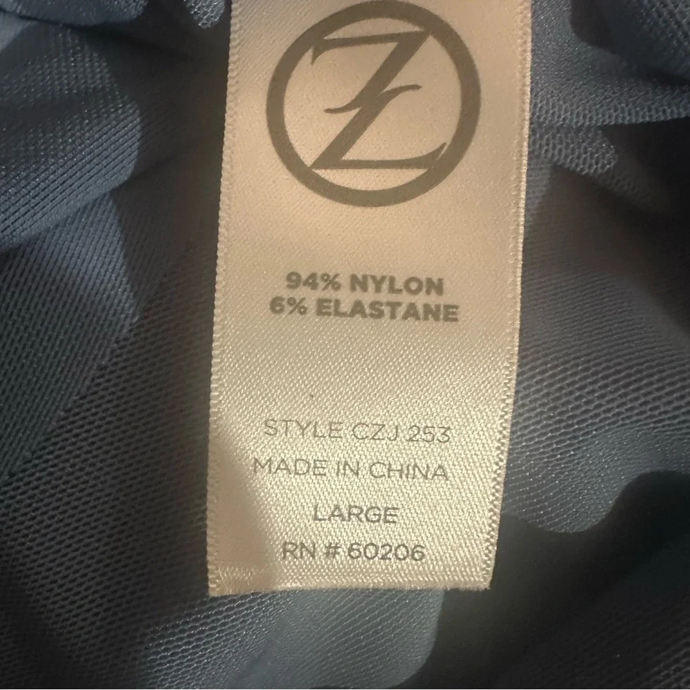 Casa Zeta-Jones | Ruffled Long Sleeve Semi-Sheer Blouse Top - Size L - NWT - Picture 8 of 11